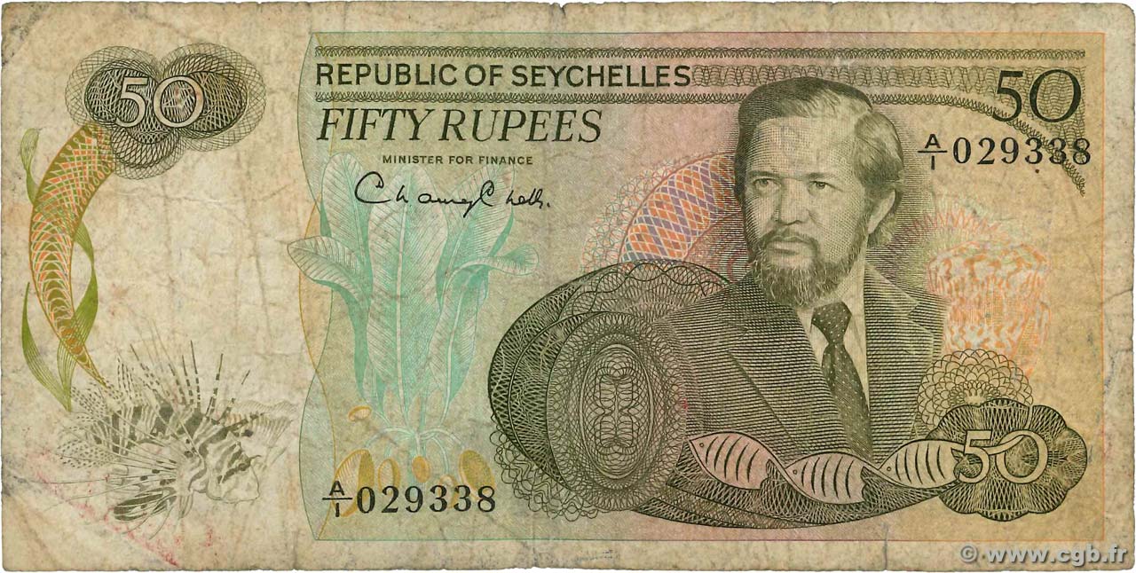 50 Rupees SEYCHELLES  1977 P.21a G