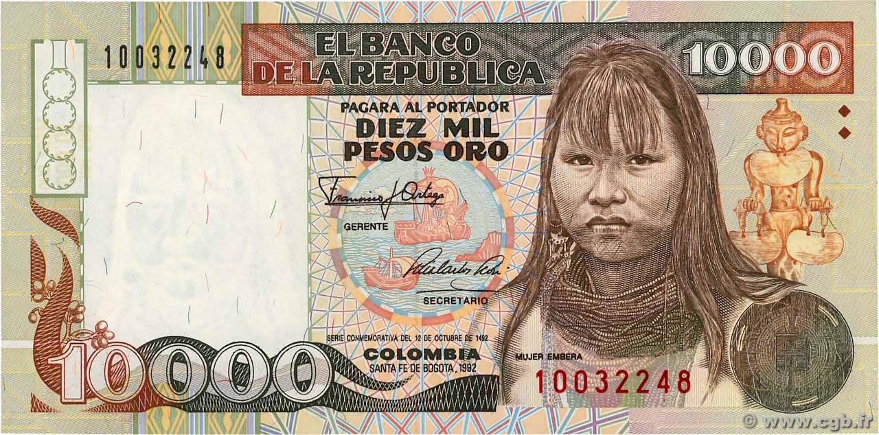 Colombia … … 10,000 Pesos … 2018 .. UNC