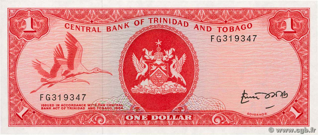 1 Dollar TRINIDAD and TOBAGO  1977 P.30b UNC