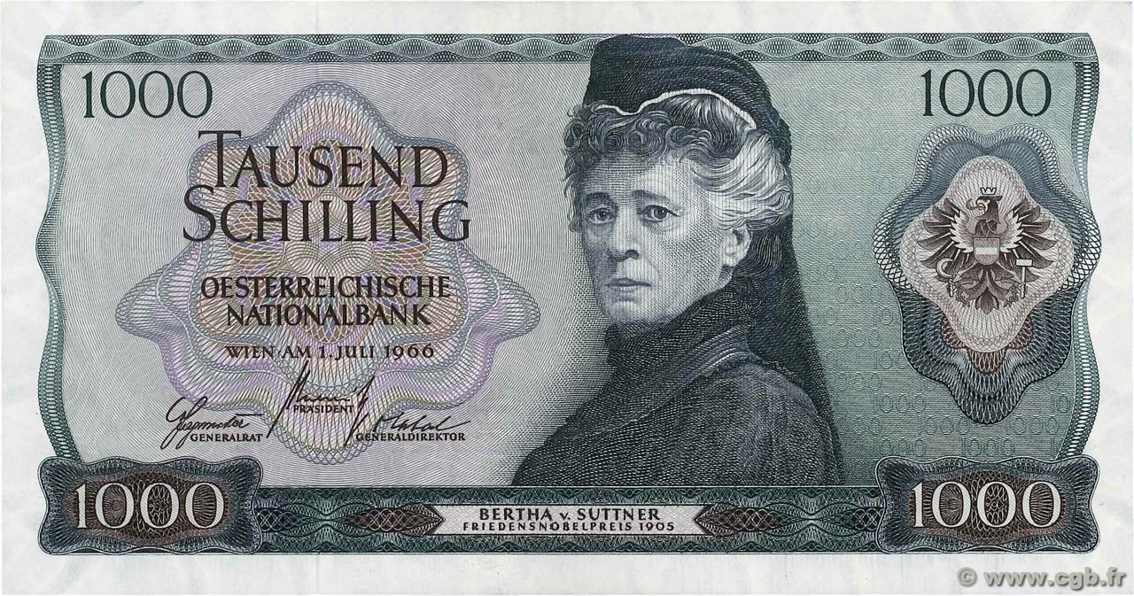 1000 Shilling AUTRICHE  1966 P.147a SUP