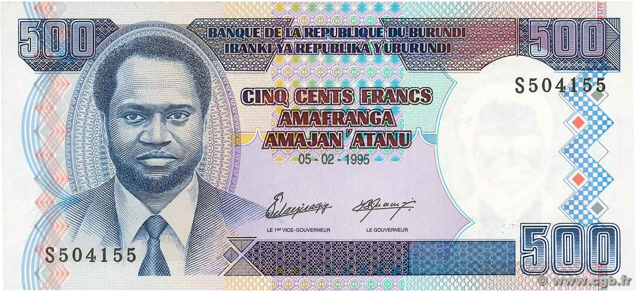500 Francs BURUNDI  1995 P.37A ST