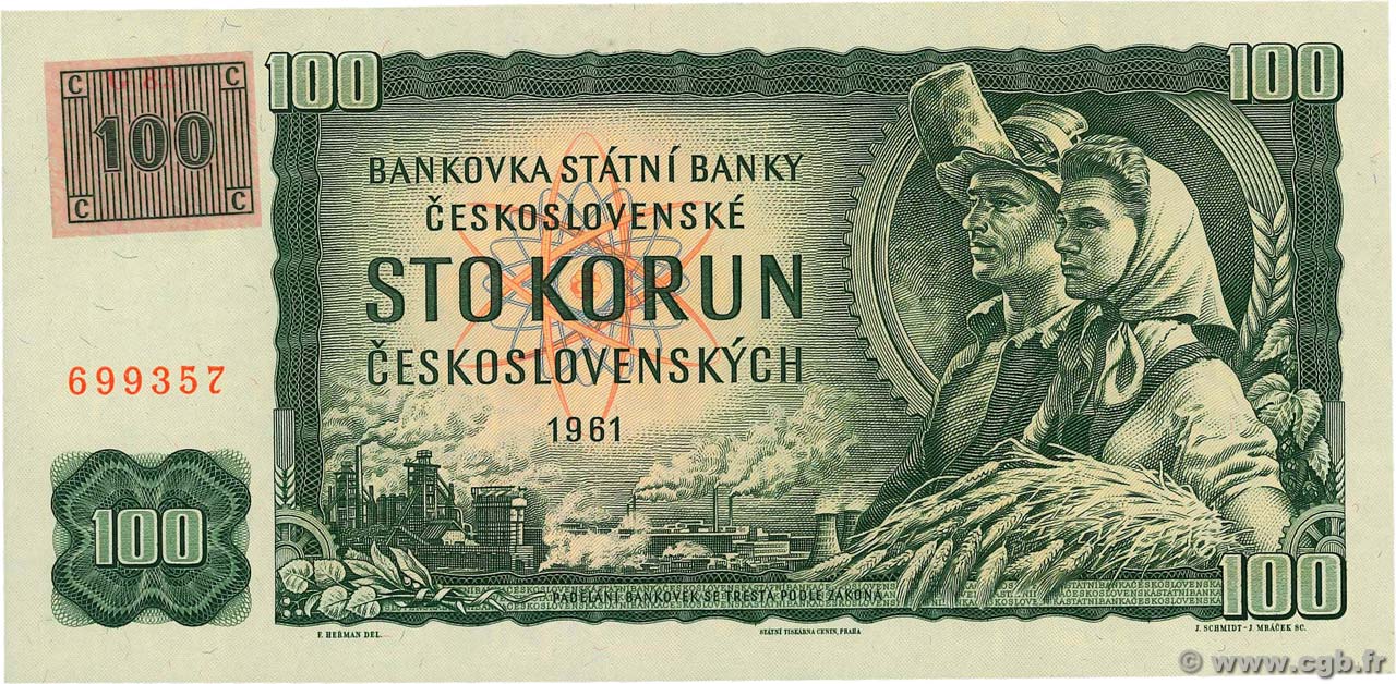 100 Korun CZECH REPUBLIC  1993 P.01k UNC