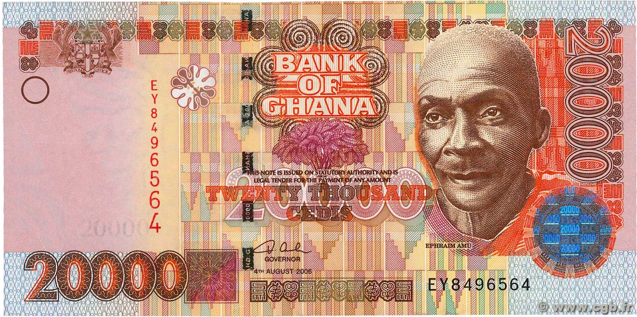 20000 Cedis GHANA  2006 P.36c AU