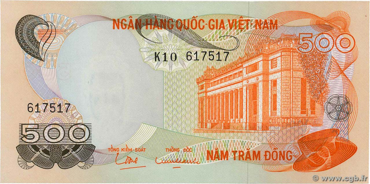 500 Dong VIET NAM SUD  1970 P.28a pr.NEUF