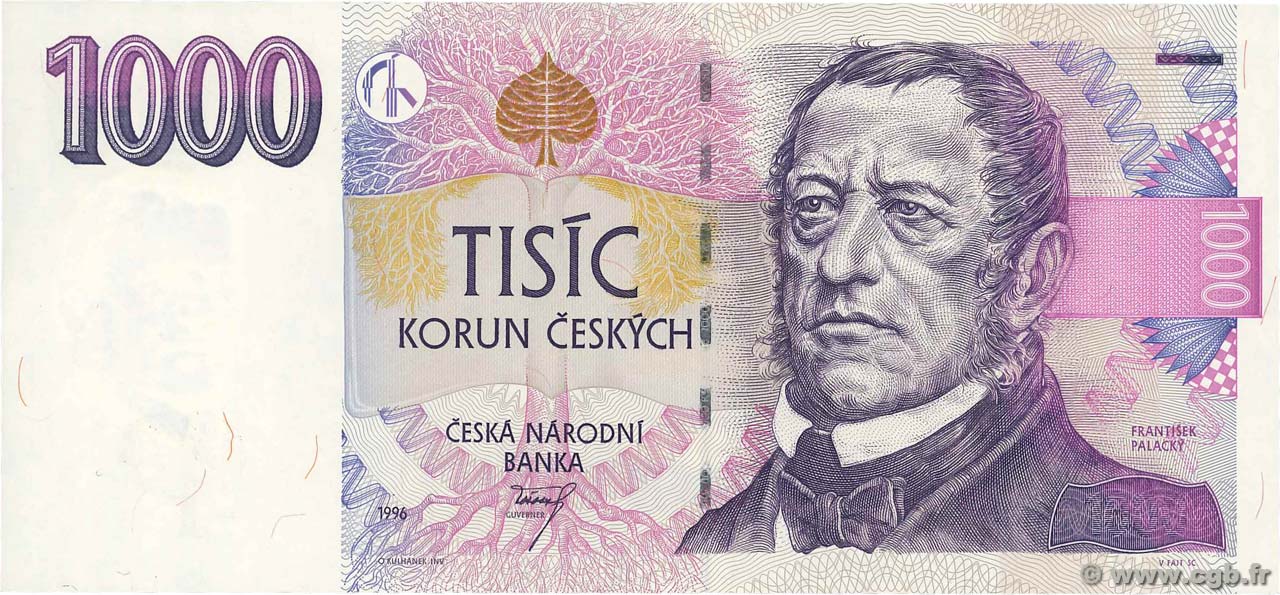 1000 Korun REPúBLICA CHECA  1996 P.15 FDC