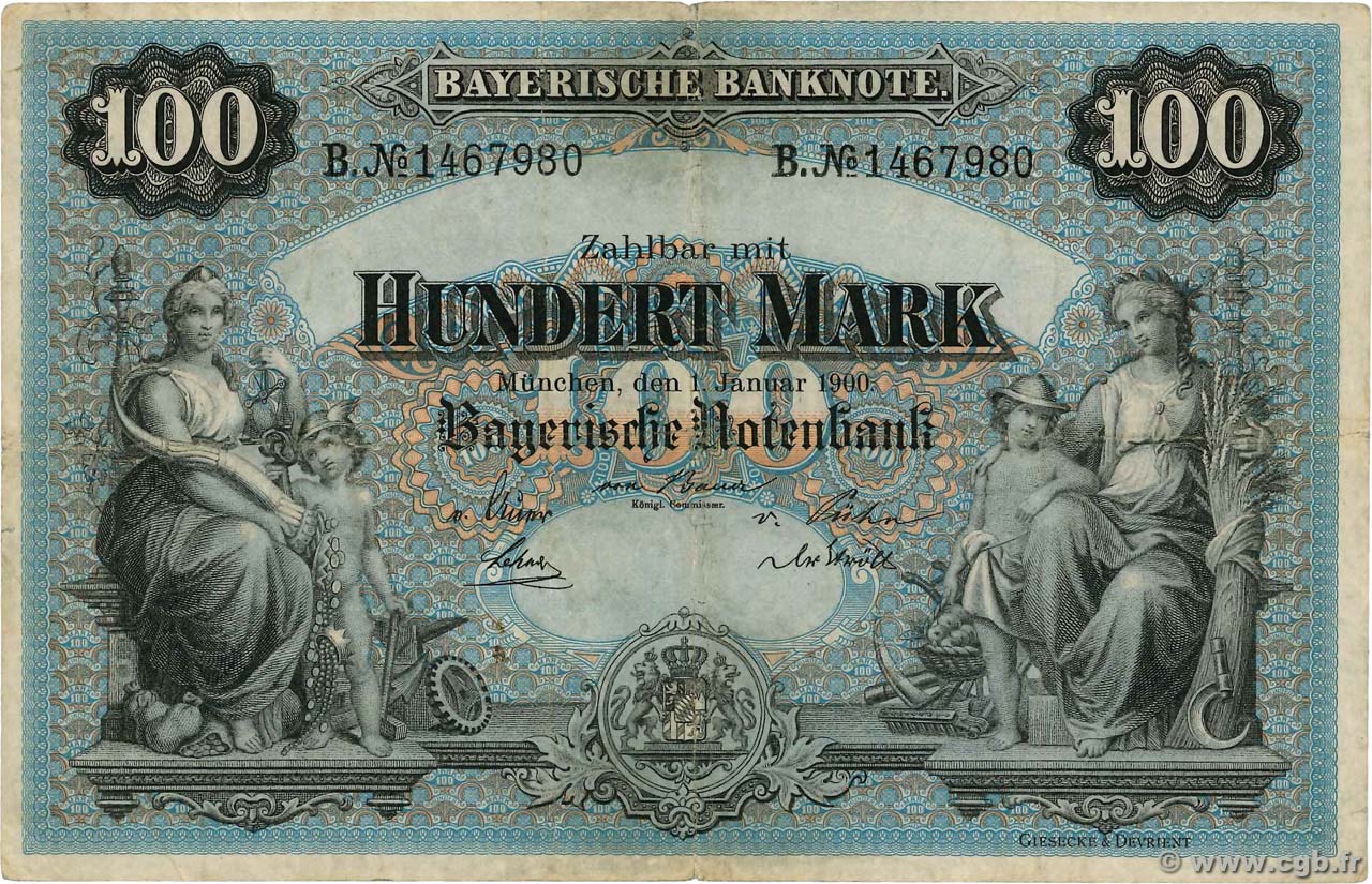 100 Mark ALLEMAGNE  1900 PS.0922 TTB