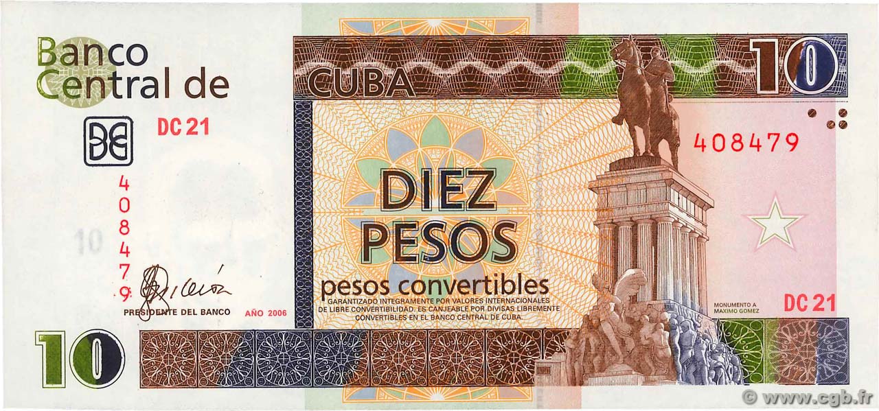 10 Pesos CUBA  2006 P.FX49 SC