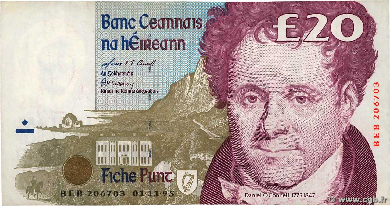 20 Pounds IRLANDE  1995 P.077b TTB