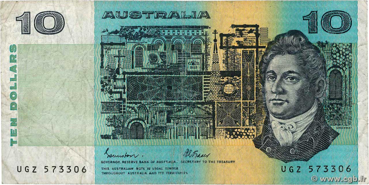 10 Dollars AUSTRALIA  1985 P.45e BC