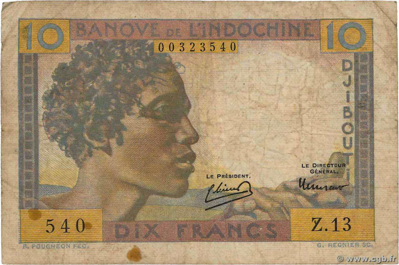 10 Francs YIBUTI  1946 P.19 RC+