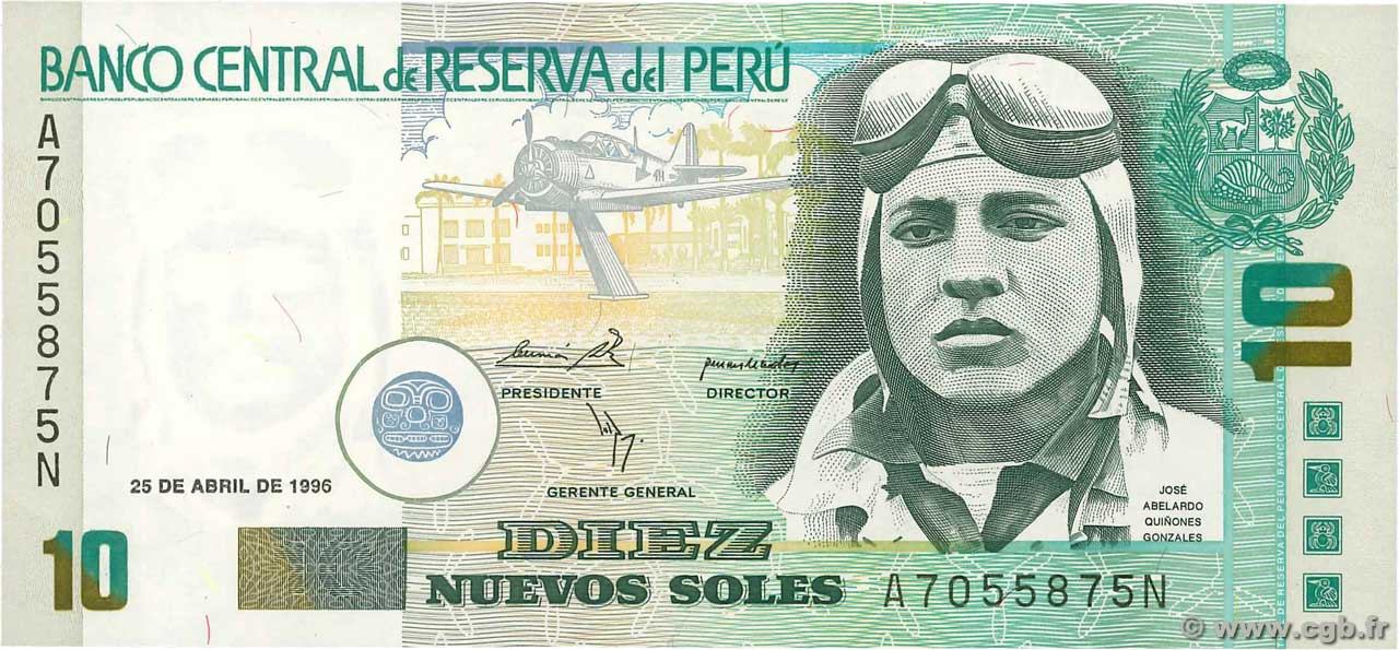 10 Nuevos Soles PERú  1996 P.163 FDC