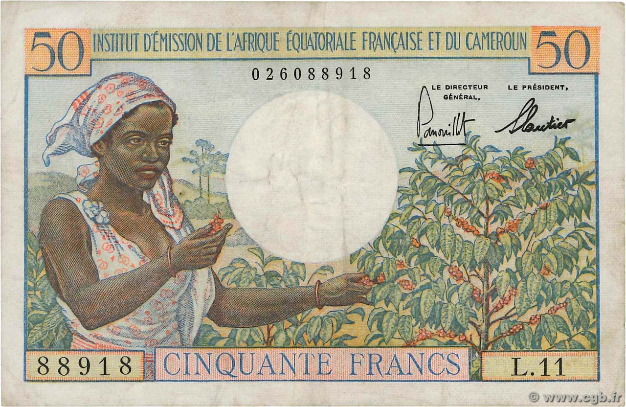50 Francs AFRIQUE ÉQUATORIALE FRANÇAISE  1957 P.31 SS