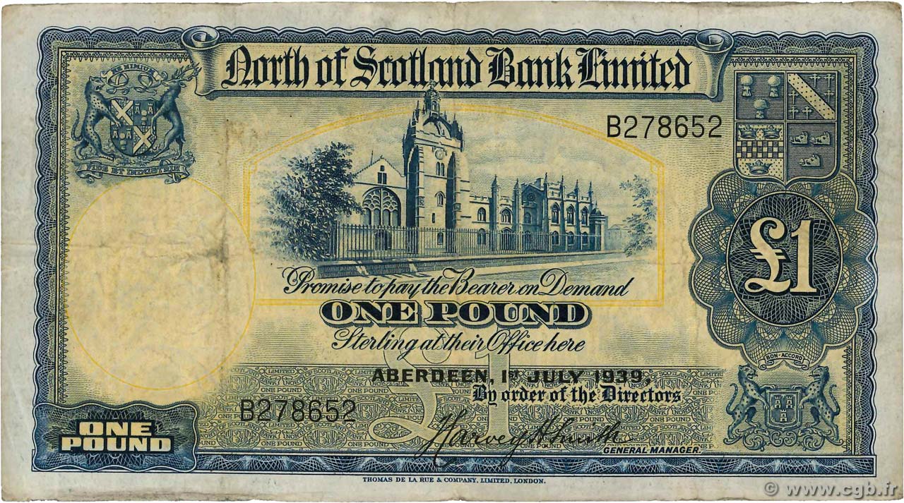 1 Pound SCOTLAND  1939 PS.644 BC