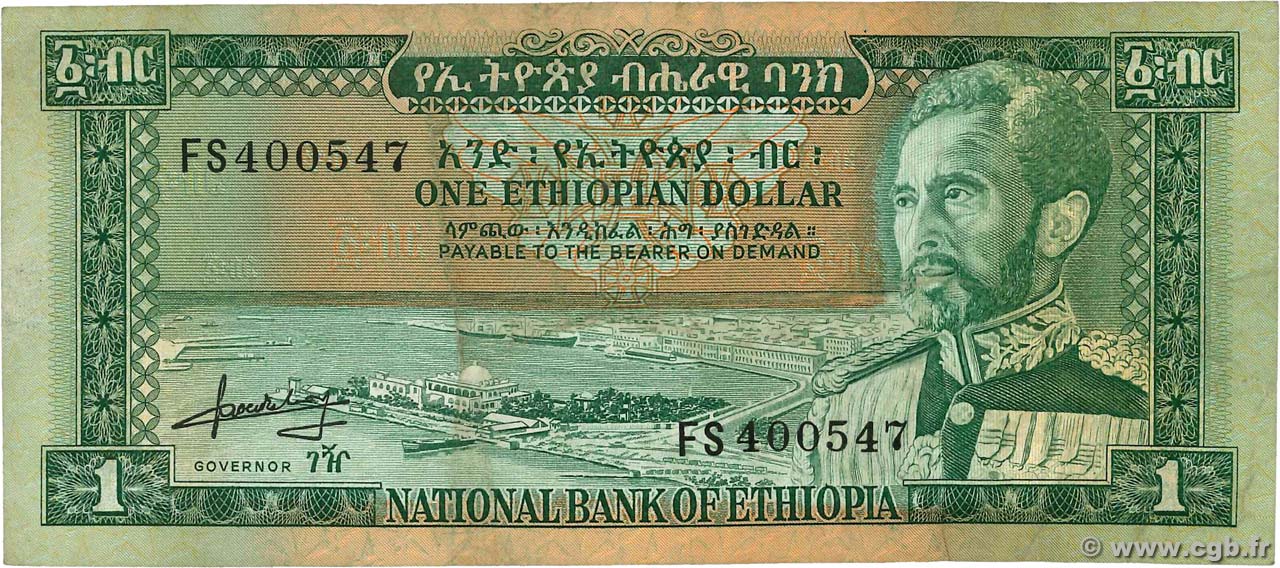 1 Dollar ÉTHIOPIE  1966 P.25a TTB