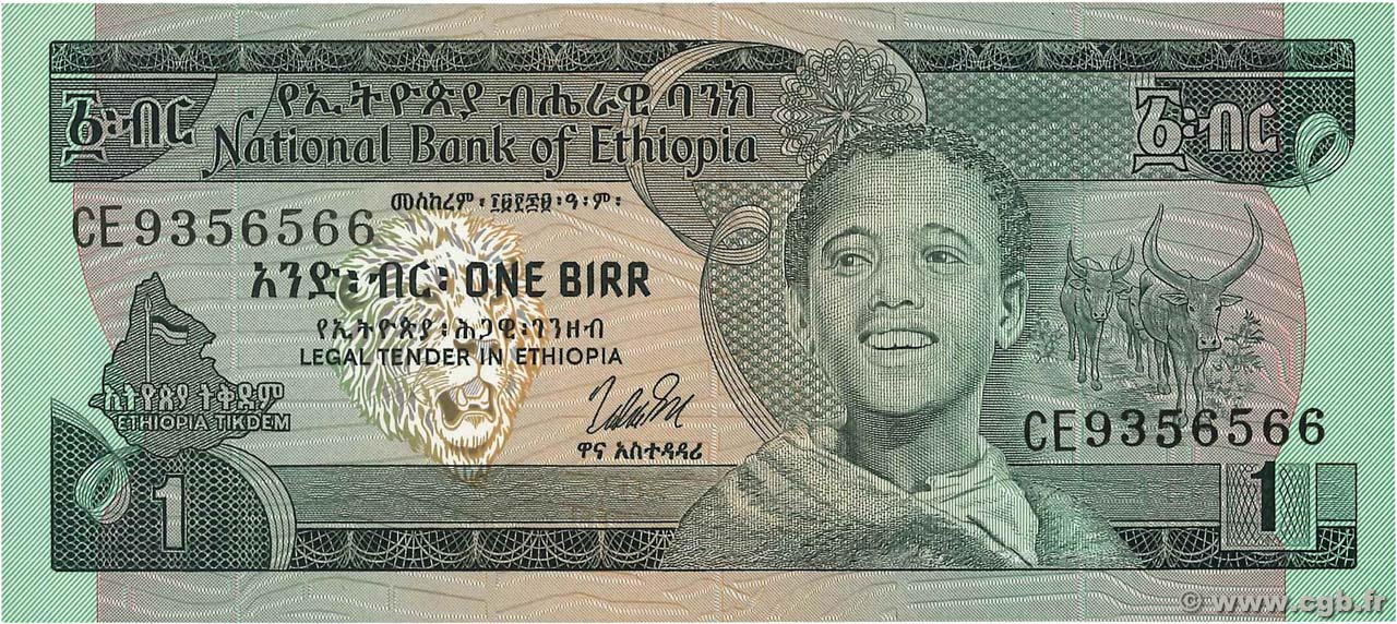 1 Birr ETHIOPIA  1976 P.30b UNC