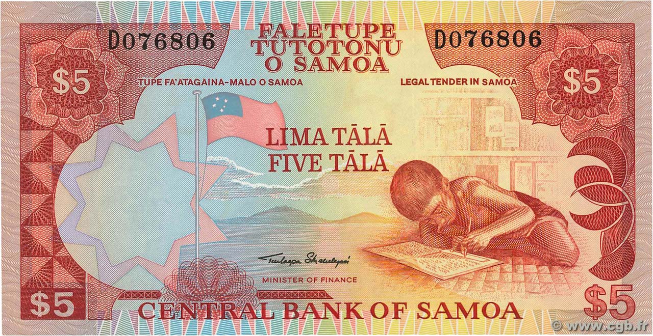 5 Tala SAMOA  2002 P.33a NEUF