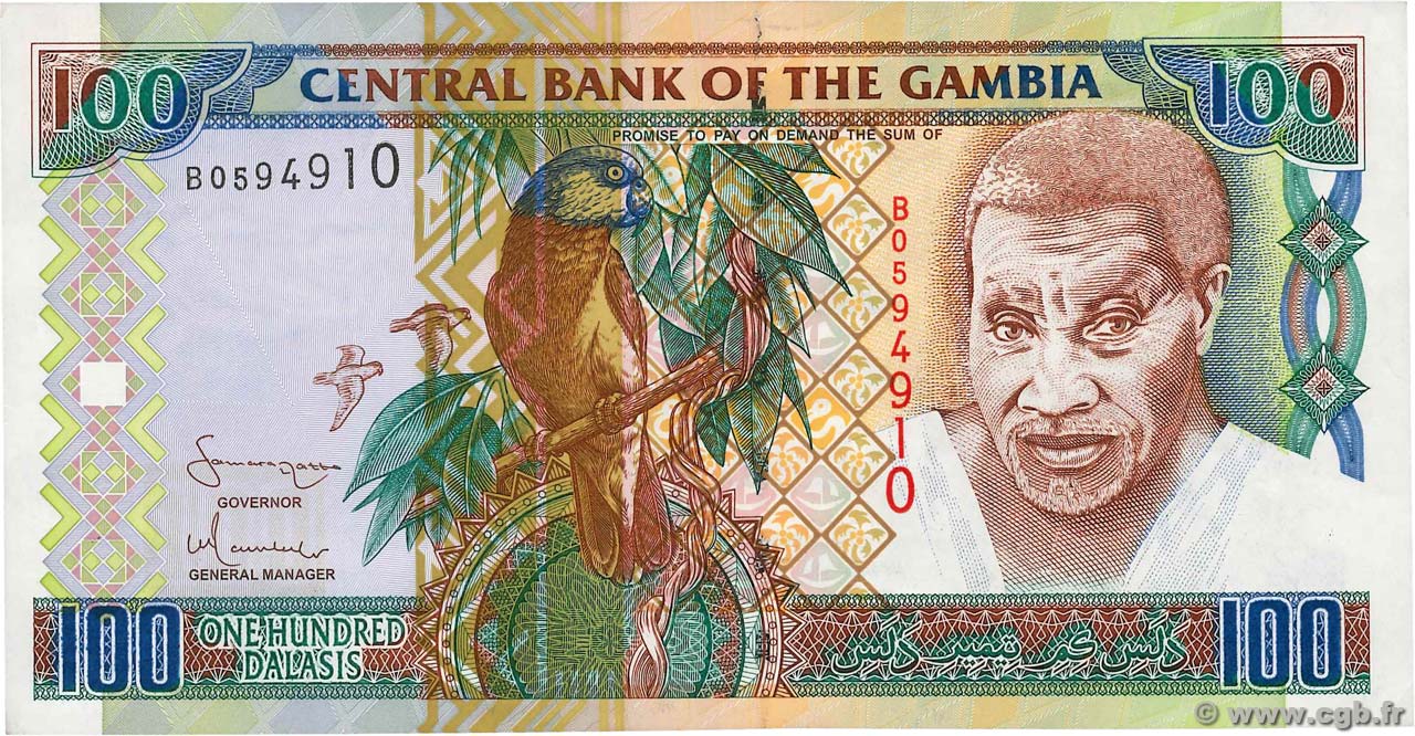 100 Dalasis GAMBIA  2001 P.24c EBC