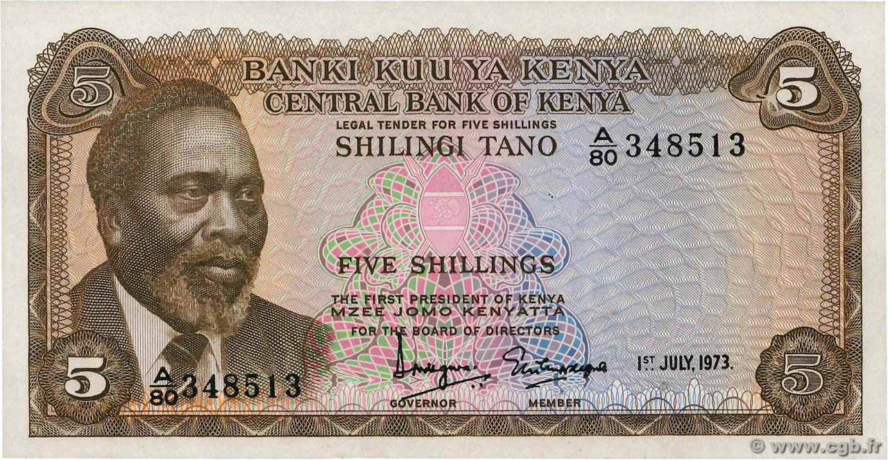 5 Shillings KENIA  1973 P.06d ST