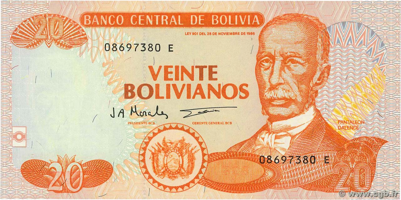 20 Bolivianos BOLIVIA  1997 P.205c UNC