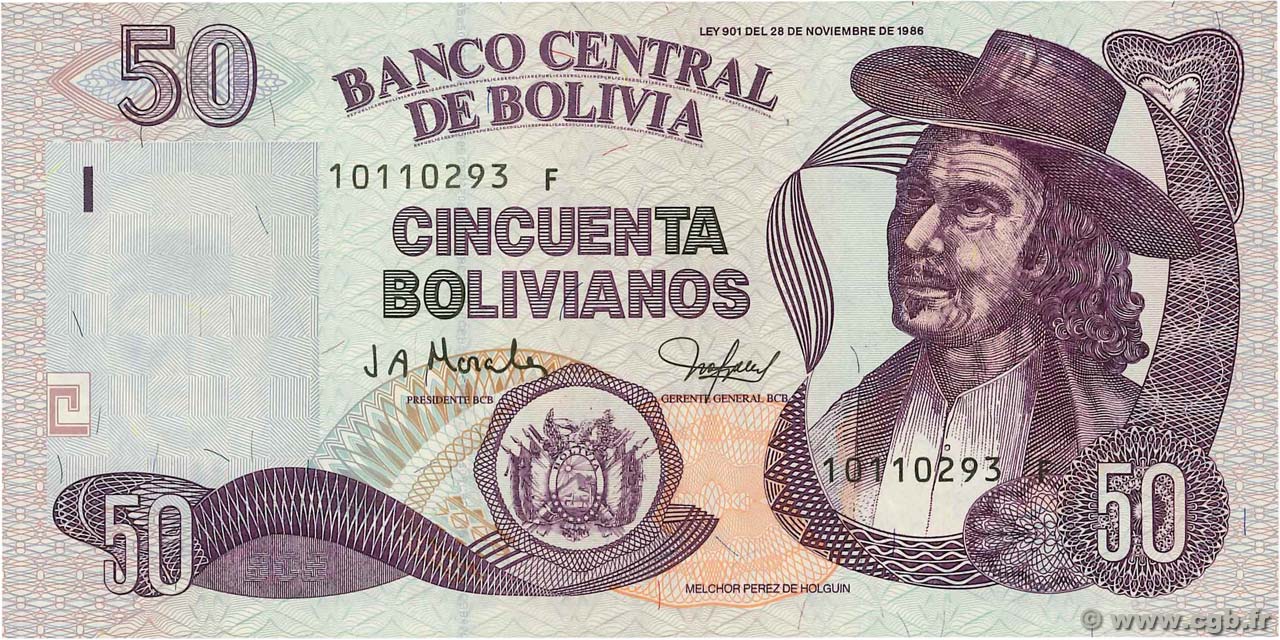 50 Bolivianos BOLIVIA  2001 P.225 FDC