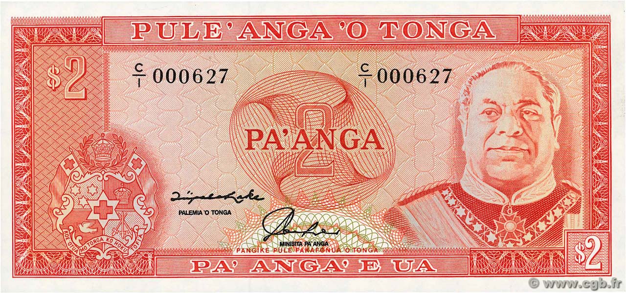 2 Pa anga TONGA  1992 P.26 ST