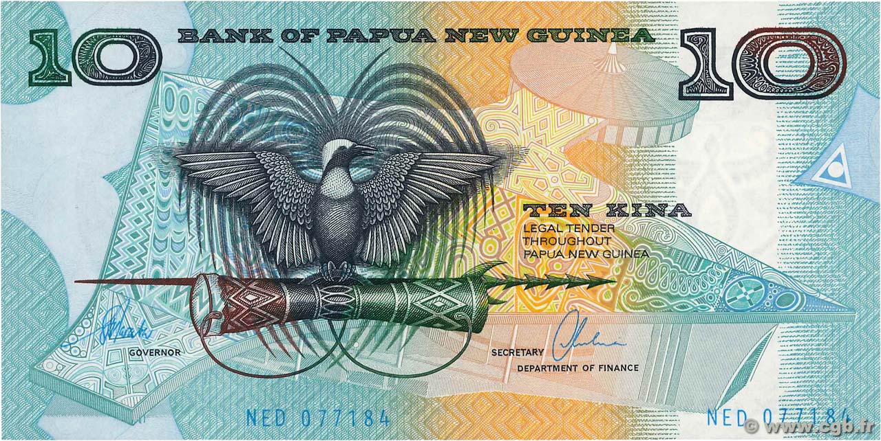 10 Kina PAPUA NUOVA GUINEA  1997 P.09d FDC