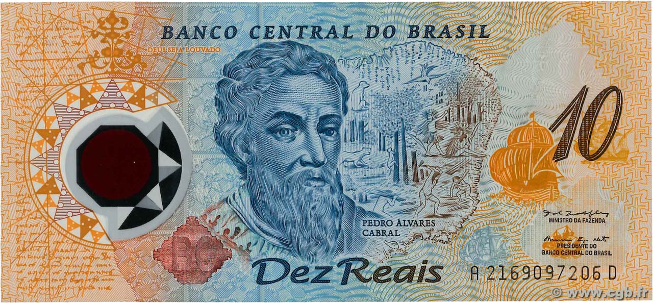 10 Reais BRAZIL  2000 P.248b UNC