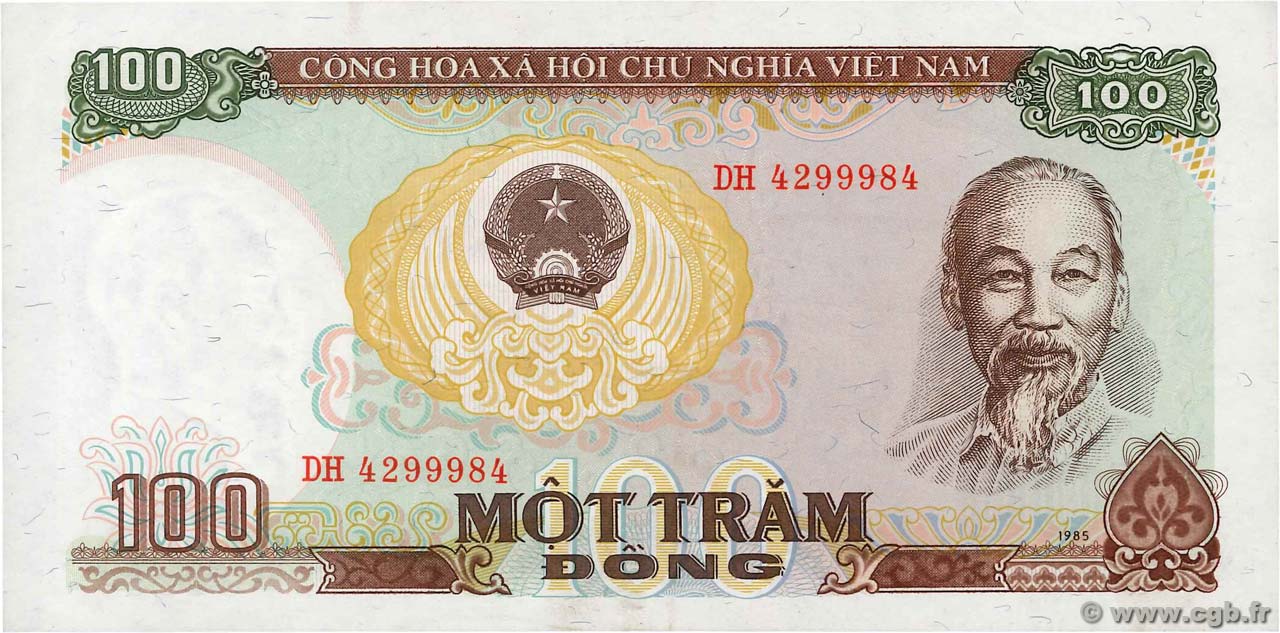 100 Dong VIETNAM  1985 P.098a SPL