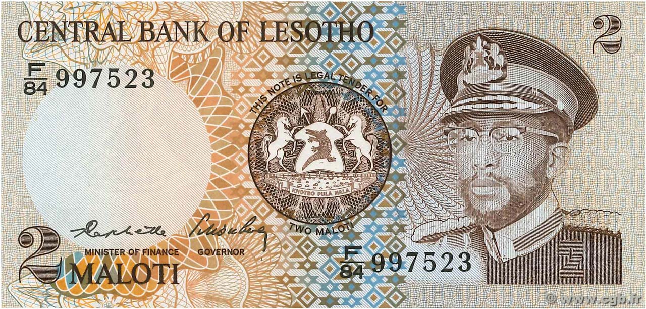 2 Maloti LESOTHO  1984 P.04b NEUF