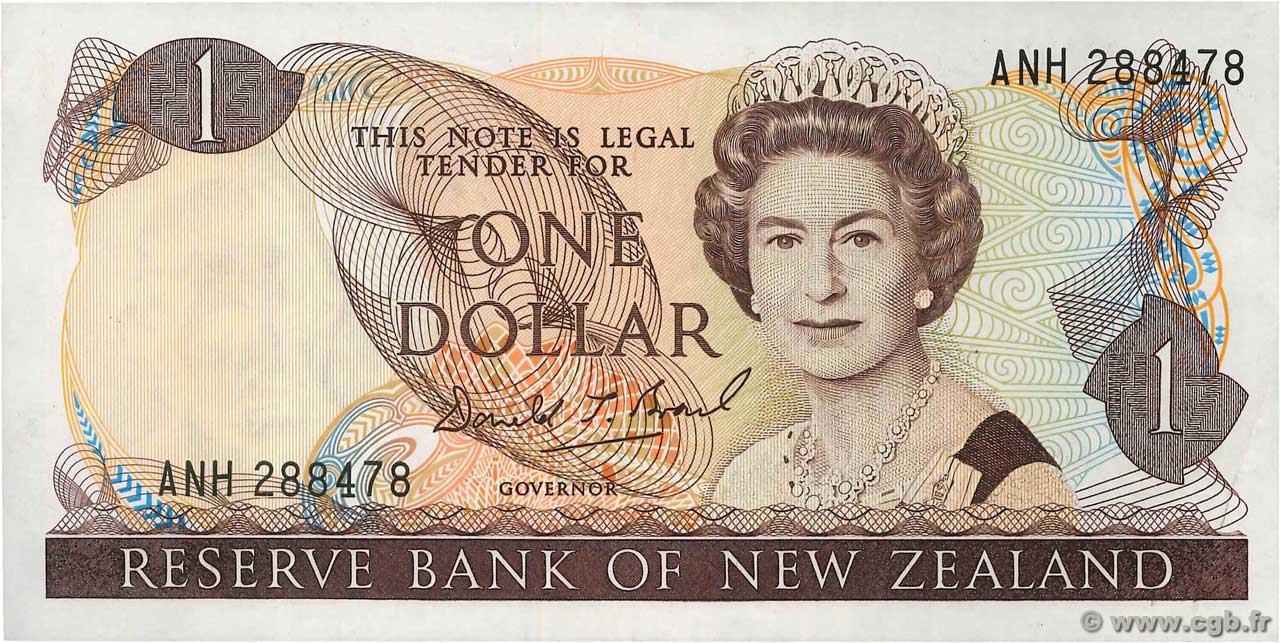 1 Dollar NEW ZEALAND  1989 P.169c VF+