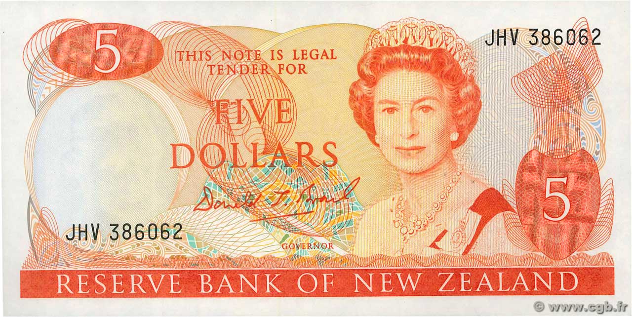 5 Dollars NUEVA ZELANDA
  1988 P.171c FDC