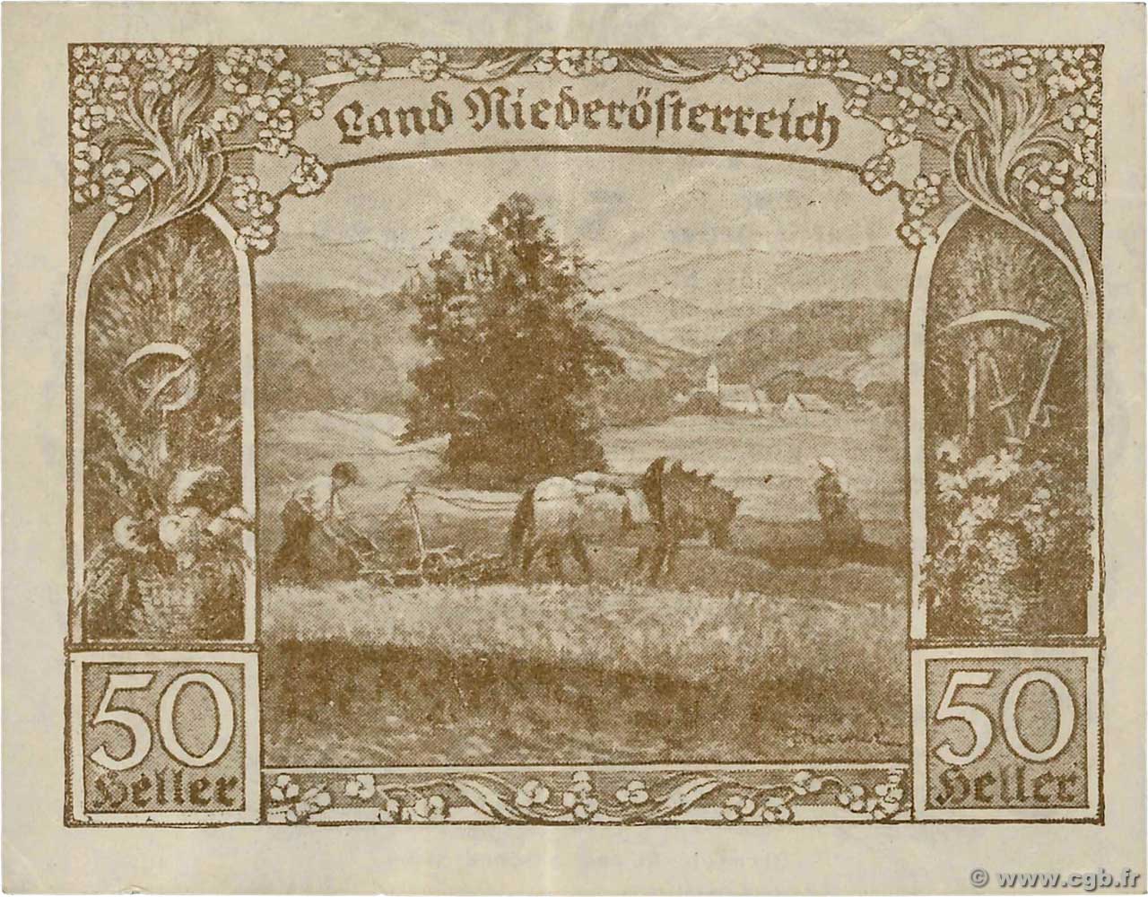 50 Heller AUSTRIA  1920 PS.111a XF