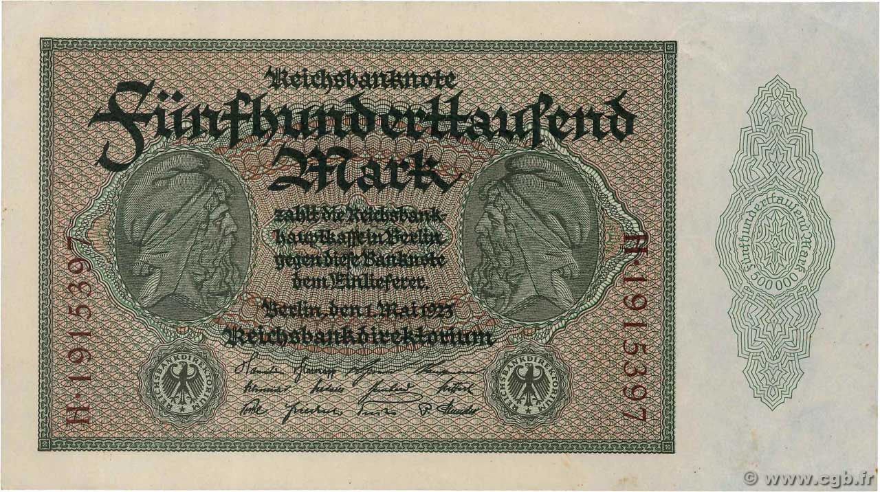 500000 Mark GERMANY  1923 P.088b XF