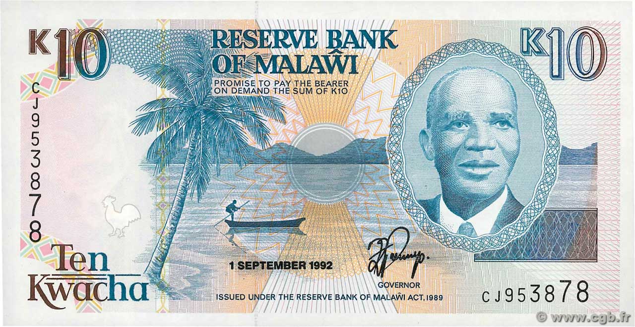 10 Kwacha MALAWI  1992 P.25b NEUF