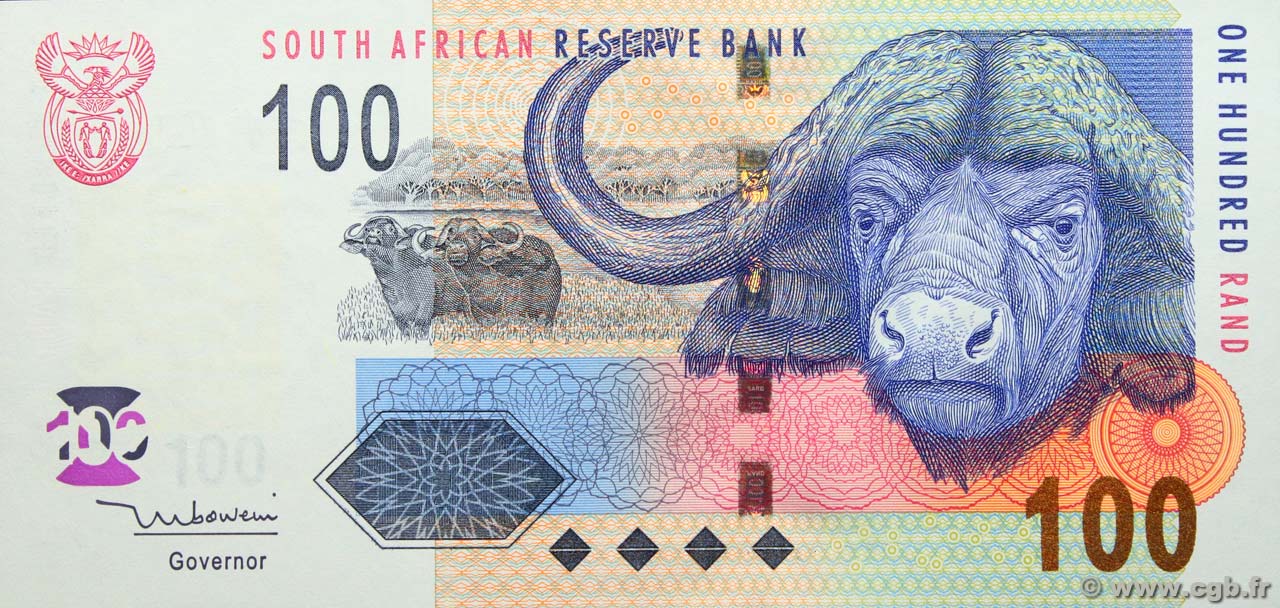 100 Rand SUDÁFRICA  2005 P.131a FDC