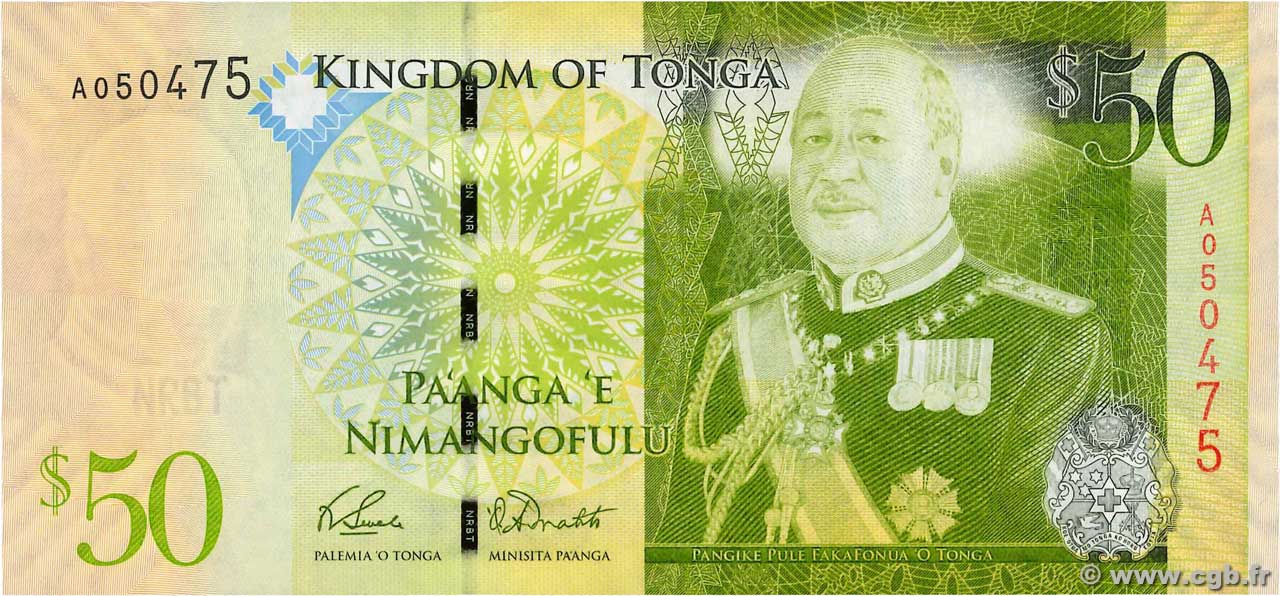 50 Pa anga TONGA  2008 P.42 UNC