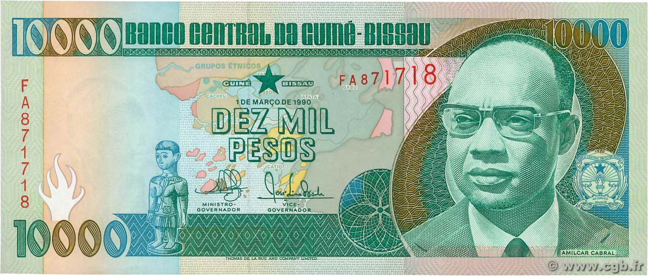 10000 Pesos GUINÉE BISSAU  1990 P.15a NEUF