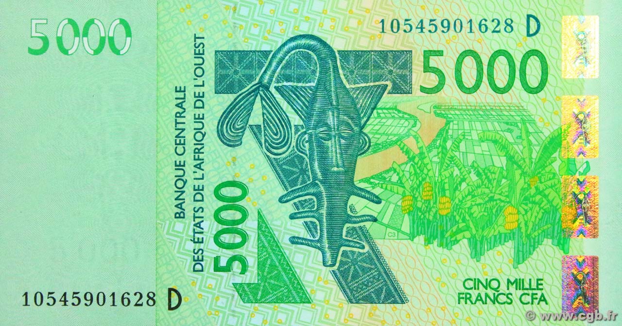 5000 Francs ÉTATS DE L&nbsp;AFRIQUE DE L&nbsp;OUEST  2003 P.417Da NEUF