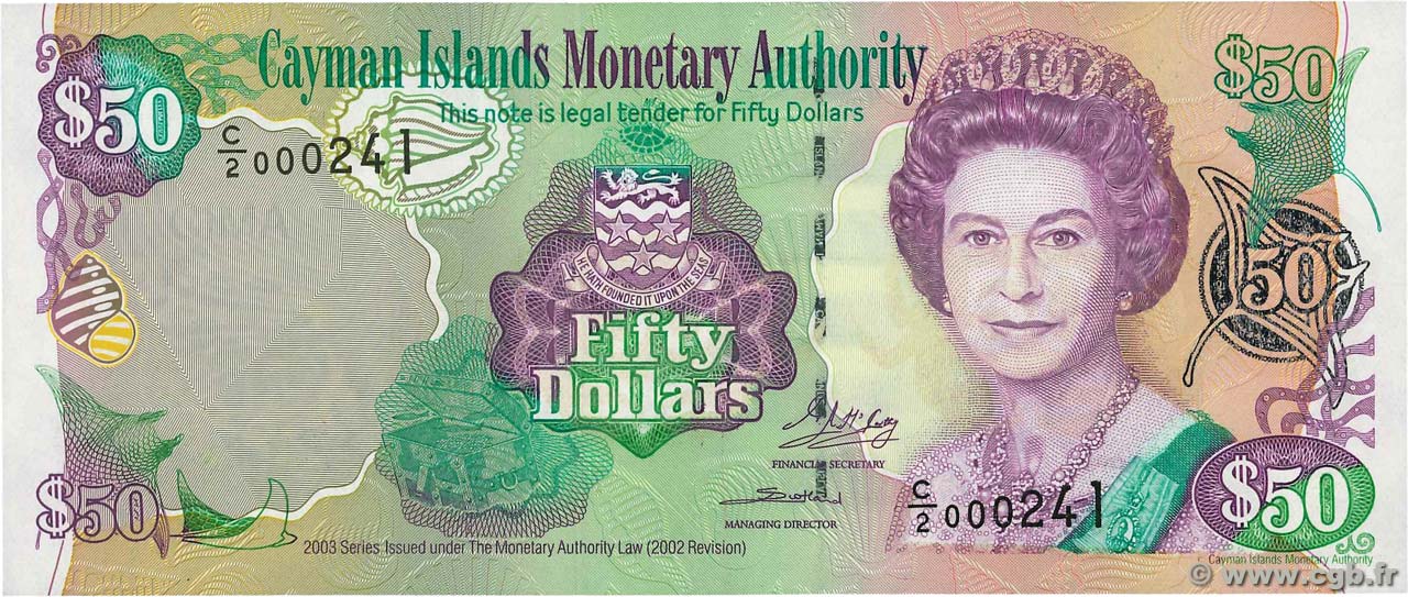 50 Dollars CAYMANS ISLANDS  2003 P.32b UNC