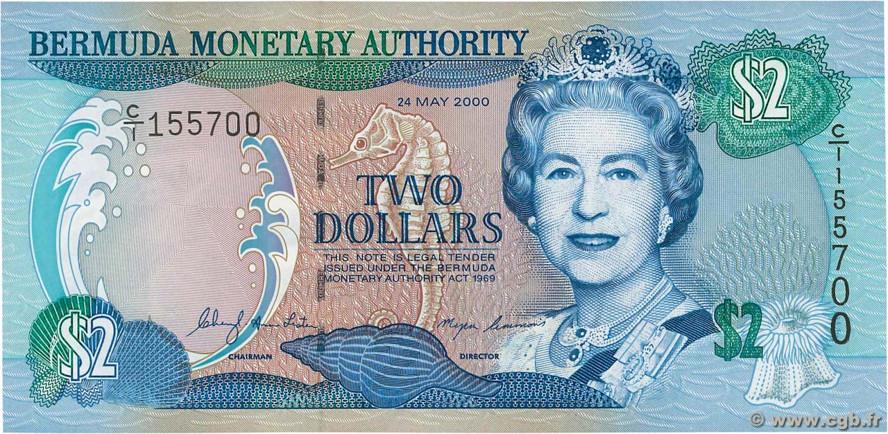 2 Dollars BERMUDES  2000 P.50a NEUF