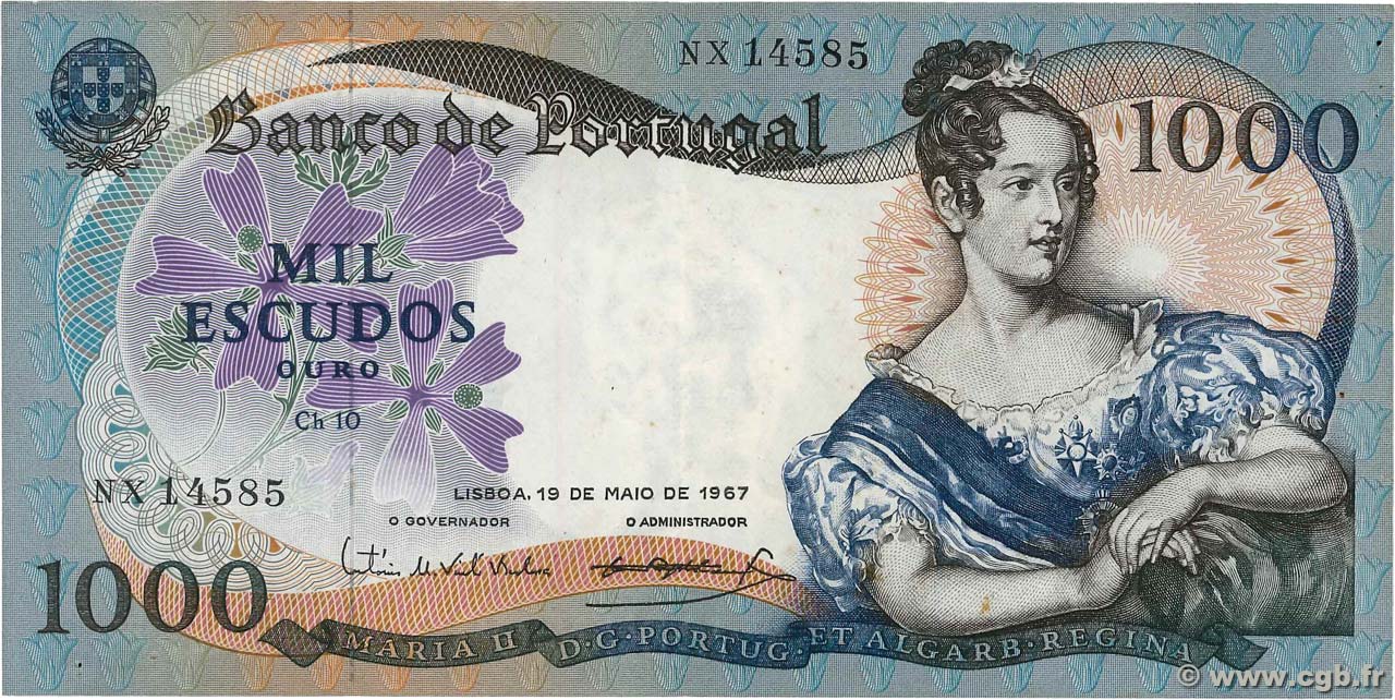 1000 Escudos PORTUGAL  1967 P.172a SUP