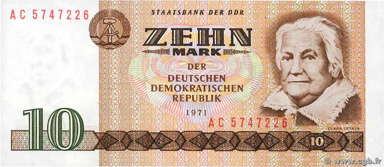 10 Mark REPúBLICA DEMOCRáTICA ALEMANA  1971 P.28b FDC