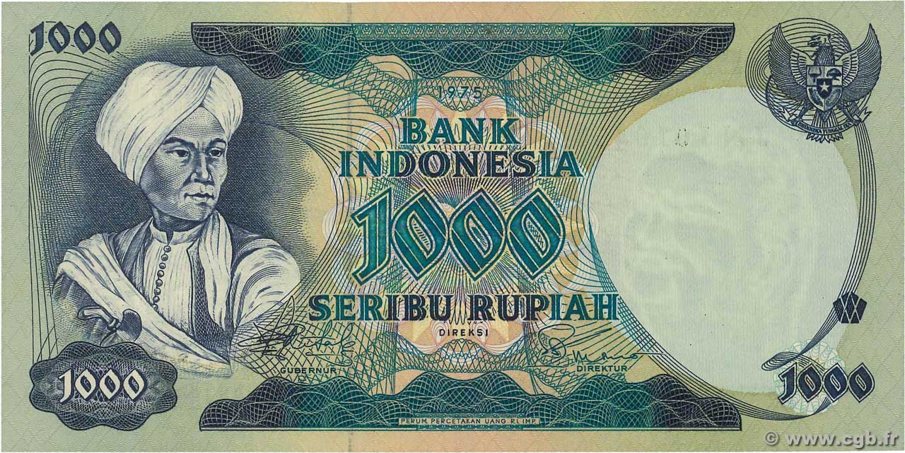 1000 Rupiah INDONÉSIE  1975 P.113a NEUF