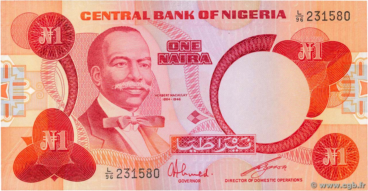 1 Naira NIGERIA  1979 P.19c pr.NEUF