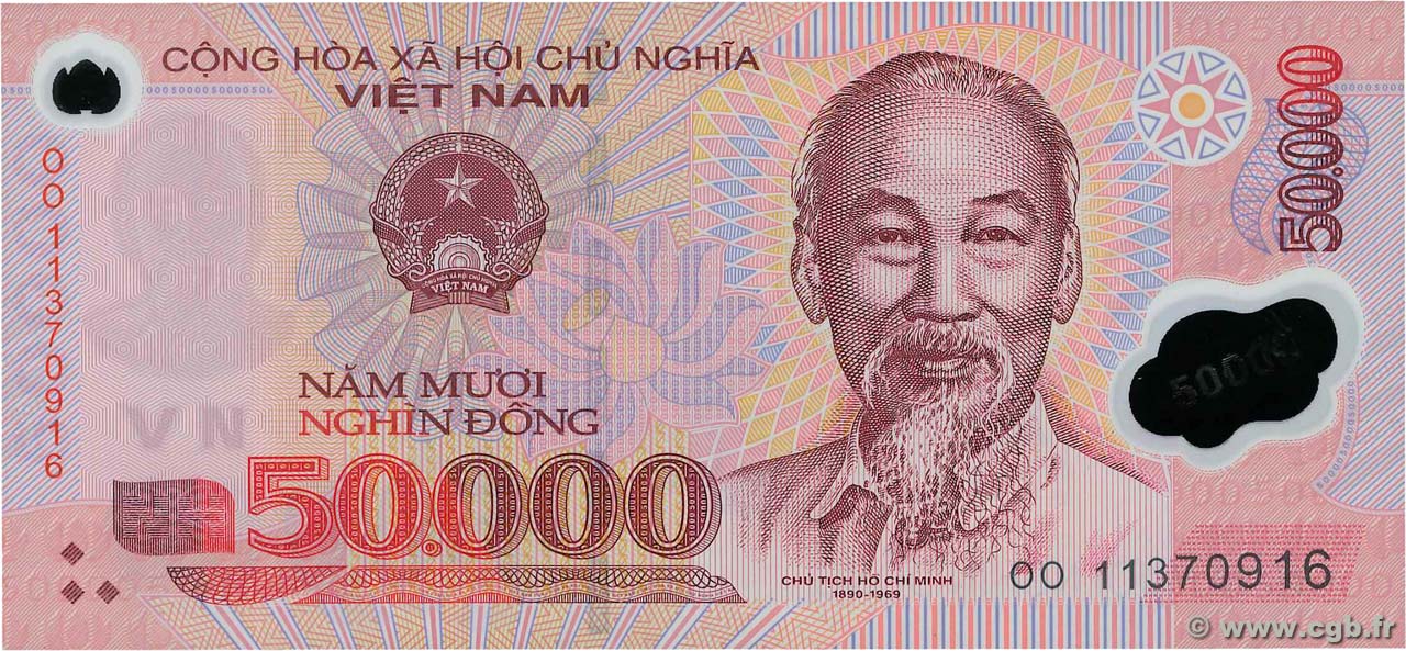 50000 Dong VIETNAM  2011 P.121h AU