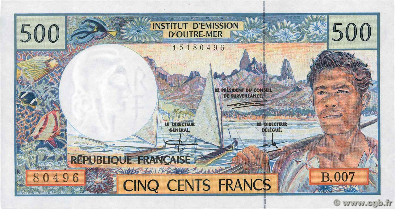 500 Francs POLYNÉSIE, TERRITOIRES D OUTRE MER  1992 P.01c SPL