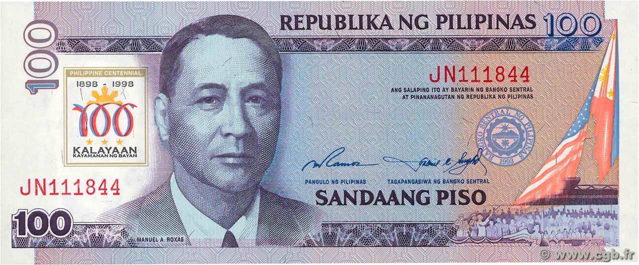 100 Pesos PHILIPPINES  1997 P.188a UNC
