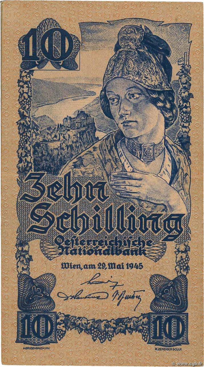 10 Schilling AUSTRIA  1945 P.114 AU