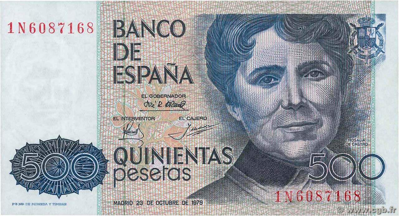 500 Pesetas ESPAÑA  1979 P.157 SC+