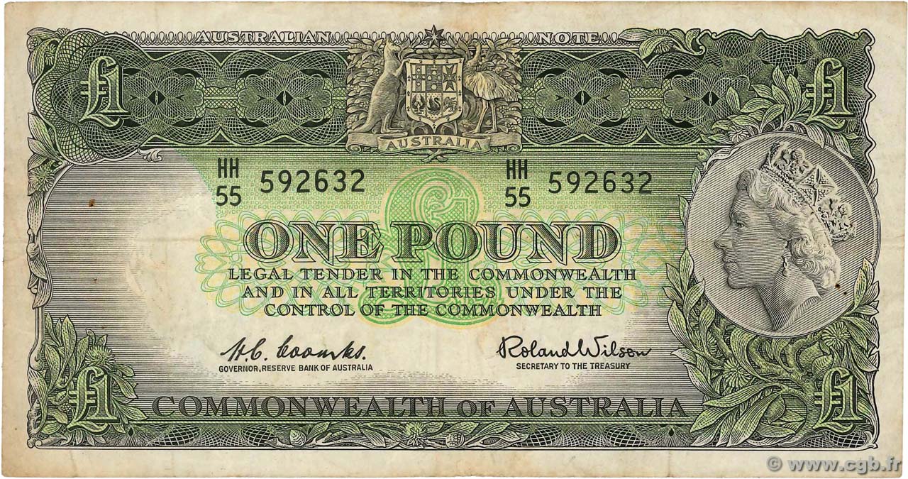 1 Pound AUSTRALIA  1961 P.34a F